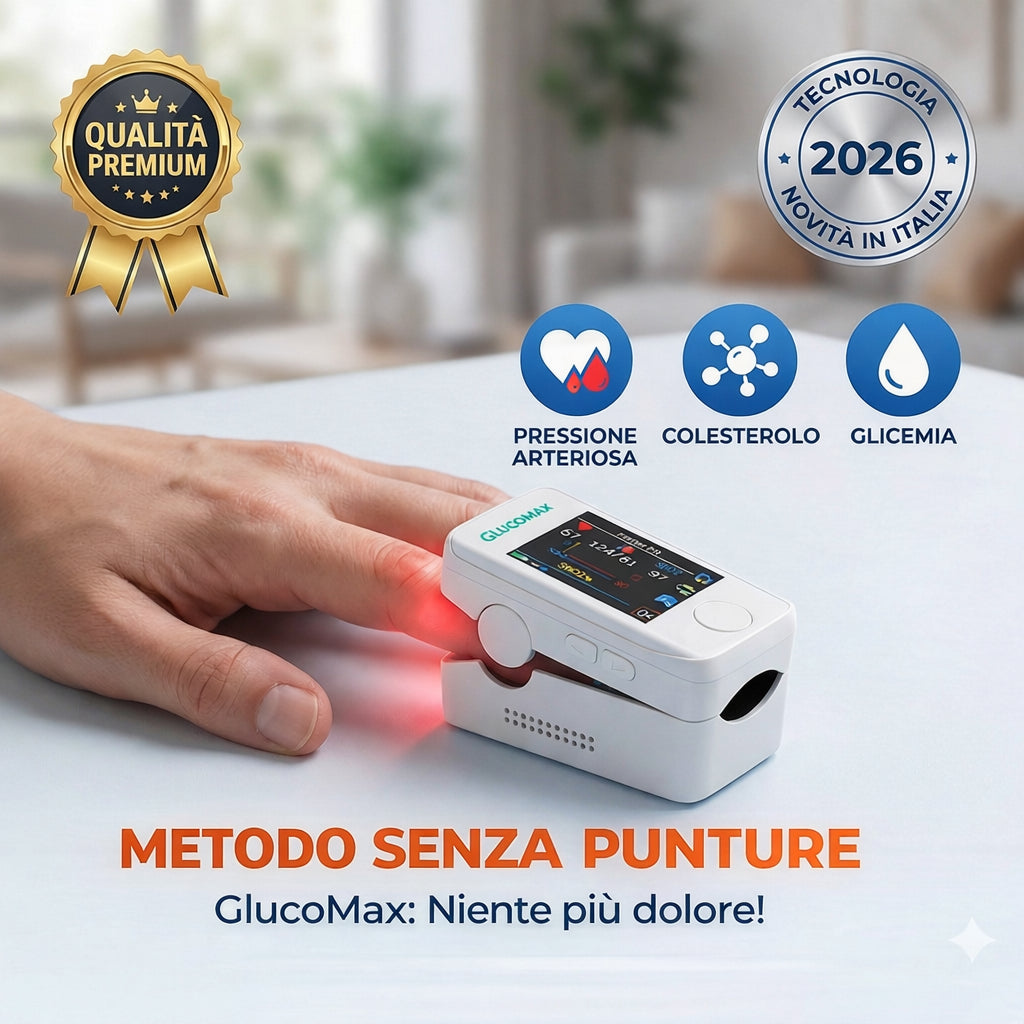 GlucoMax – Controllo 3 in 1: Glicemia, Pressione e Colesterolo