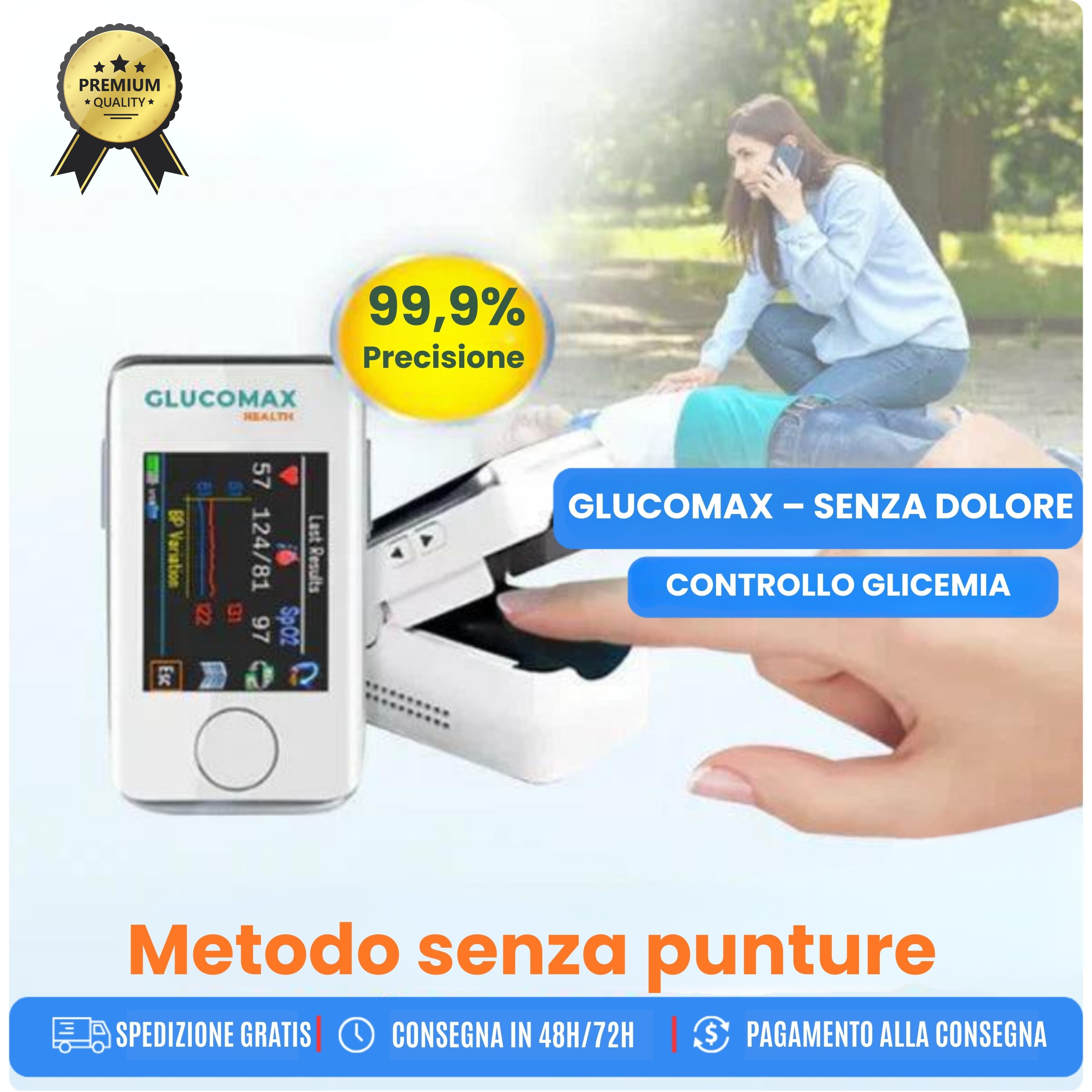 GlucoMax – Misuratore laser non invasivo